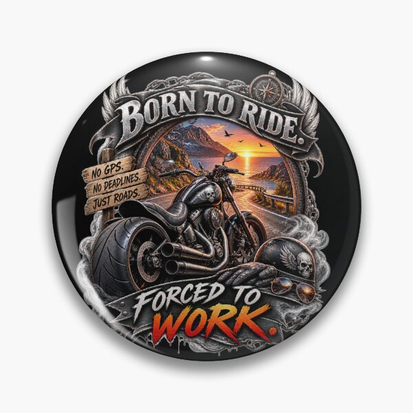Item preview, Born to Ride Forced to Work Biker designed and sold by Wild Ink Studio by Barbara.