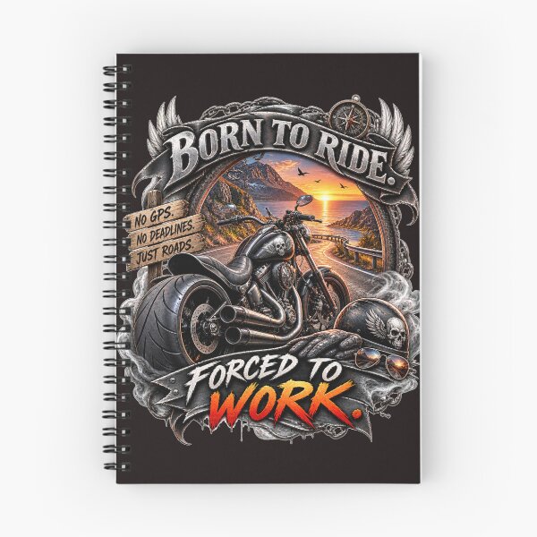 Item preview, Born to Ride Forced to Work Biker designed and sold by Wild Ink Studio by Barbara.