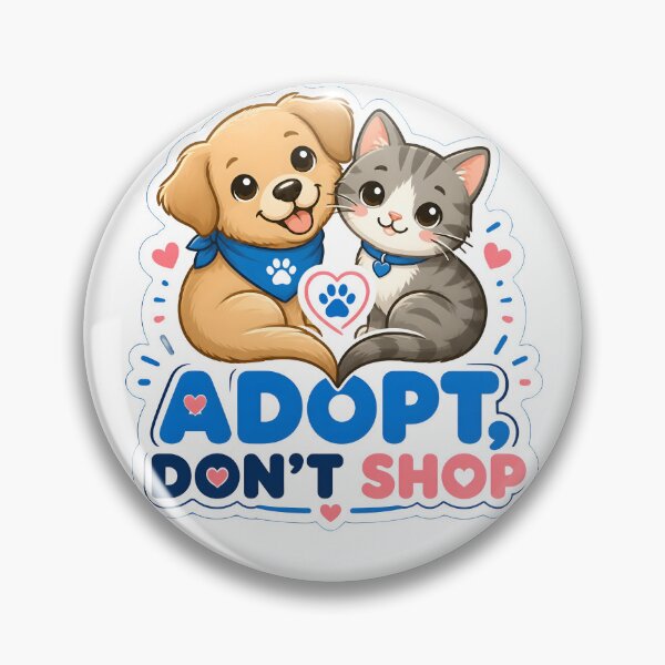 Item preview, Adopt Don't Shop – Cute Rescue Dog and Cat | Animal Adoption Design designed and sold by Bettybee00.