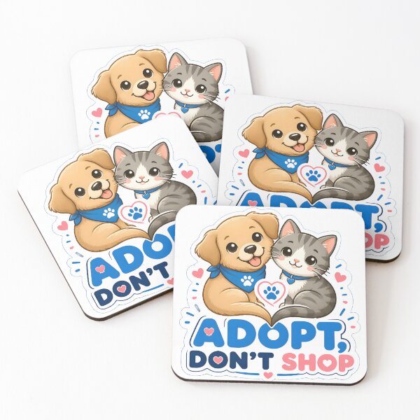 Item preview, Adopt Don't Shop – Cute Rescue Dog and Cat | Animal Adoption Design designed and sold by Bettybee00.