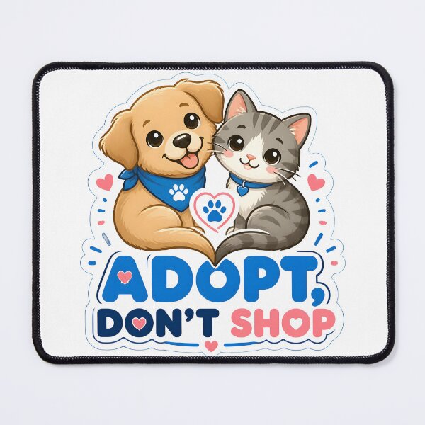 Item preview, Adopt Don't Shop – Cute Rescue Dog and Cat | Animal Adoption Design designed and sold by Bettybee00.