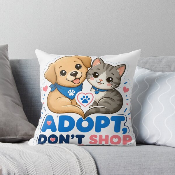 Item preview, Adopt Don't Shop – Cute Rescue Dog and Cat | Animal Adoption Design designed and sold by Bettybee00.