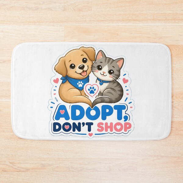 Item preview, Adopt Don't Shop – Cute Rescue Dog and Cat | Animal Adoption Design designed and sold by Bettybee00.