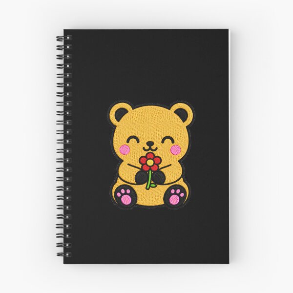 Item preview, Cute Bear Holding Red Flower Kawaii Embroidery Patch designed and sold by ColorSplash123.