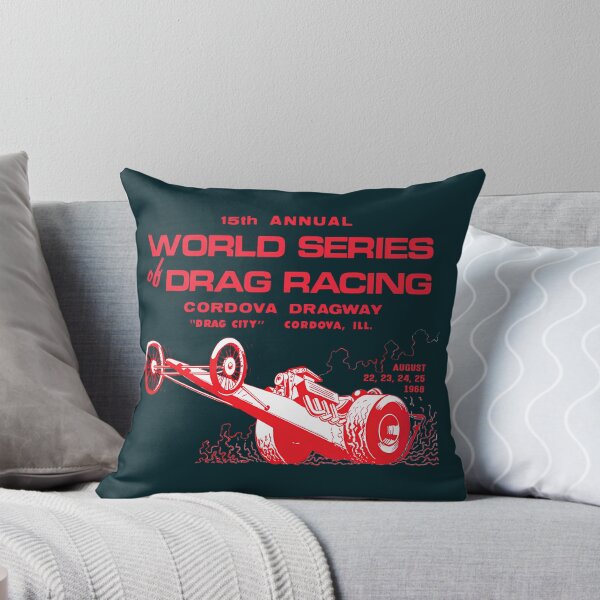 Item preview, 1968 World Series Of Drag Racing Cordova Dragway Drag City Illinois - Red Print.  designed and sold by WoodTara.