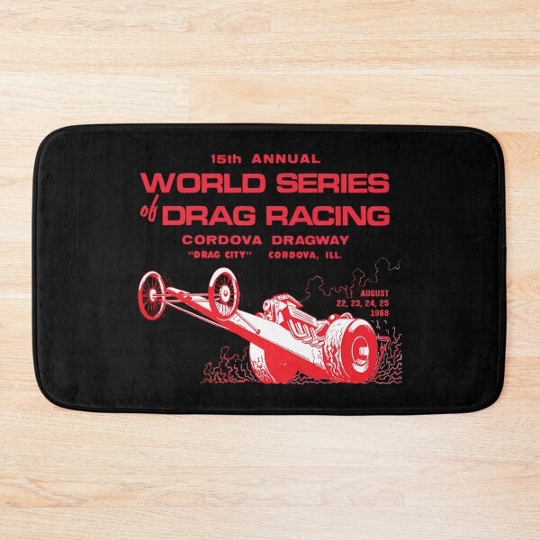 Item preview, 1968 World Series Of Drag Racing Cordova Dragway Drag City Illinois - Red Print.  designed and sold by WoodTara.