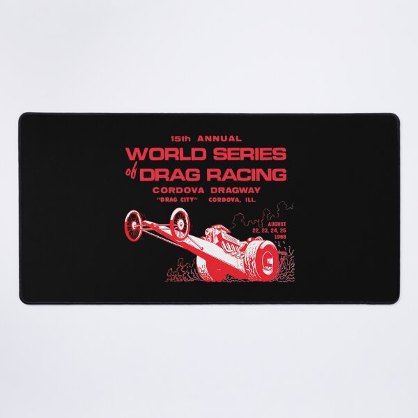 Item preview, 1968 World Series Of Drag Racing Cordova Dragway Drag City Illinois - Red Print. designed and sold by WoodTara.