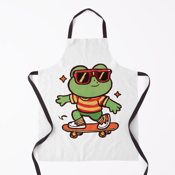 Item preview, Kawaii Frog Skater Retro 80s – Cool Skateboard Frog T-Shirt designed and sold by FreshSticker co..