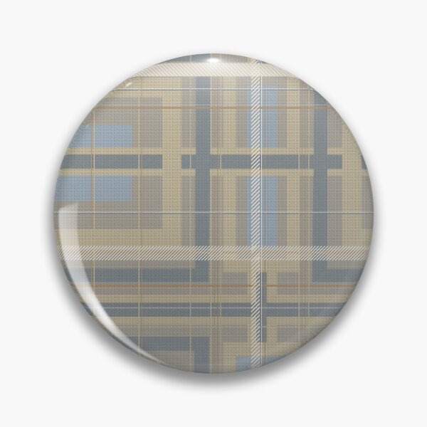 Item preview, Art Deco Wheat & Slate Blue Plaid White Stripes designed and sold by FaireWaveArt.