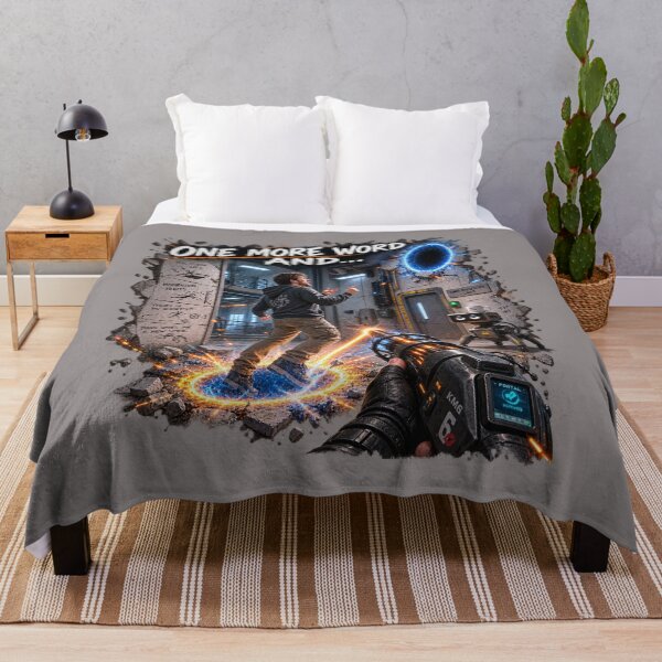 Item preview, One More Word And… – Sci-Fi Physics Puzzle Gaming Humor designed and sold by KissMy6 Industries.