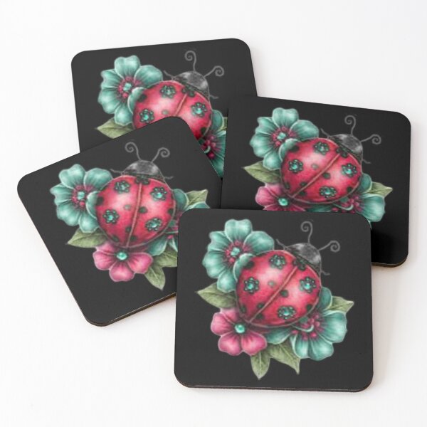 Item preview, Ladybug on Floral Background designed and sold by hrendika.