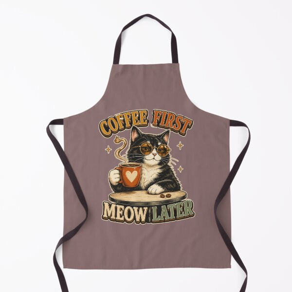 Item preview, Coffee First Meow Later – Funny Coffee Cat T-Shirt designed and sold by NinaCreator.