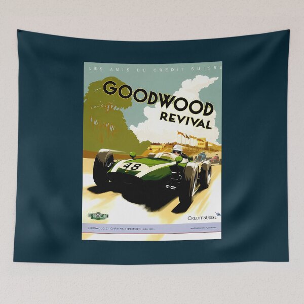 Artikelvorschau, Goodwood Revival Poster Klassische historische Motorsportkunst entworfen und verkauft von WoodTara.