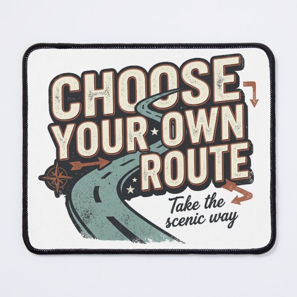 Item preview, Choose Your Own Route Take The Scenic Way Vintage Travel Design designed and sold by @SHINTOSARTSTORE.