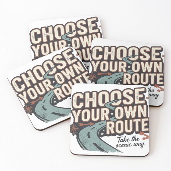 Item preview, Choose Your Own Route Take The Scenic Way Vintage Travel Design designed and sold by @SHINTOSARTSTORE.