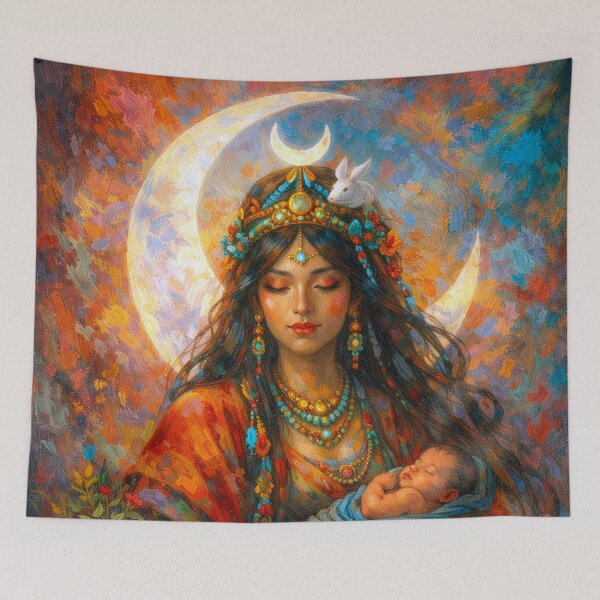 Item preview, Ancient Maya Ix Chel - goddess of the moon, fertility and childbirth designed and sold by GalleryKauffeld.