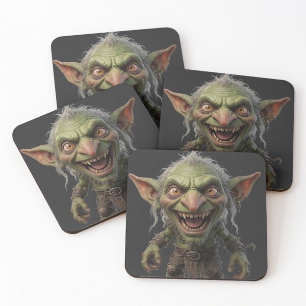 Item preview, Grinning Green Goblin Fantasy Monster Art designed and sold by Zenther.