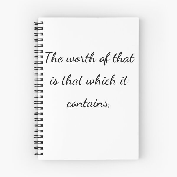 Item preview, “The worth of that is that which it contains,” - handwriting black designed and sold by ariksworld.
