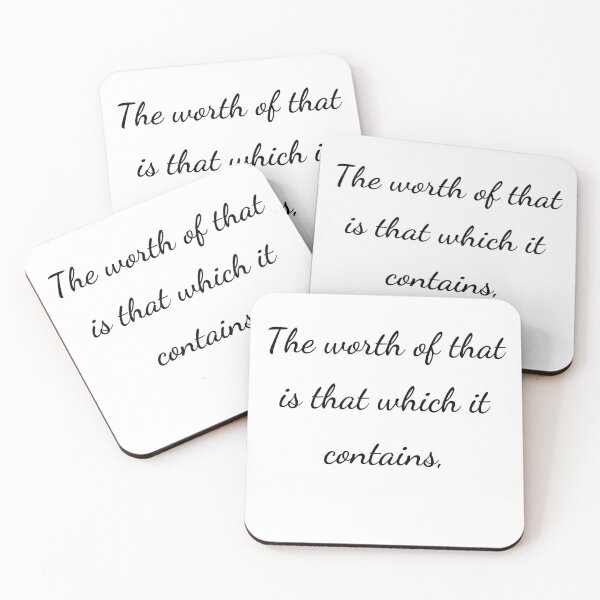 Item preview, “The worth of that is that which it contains,” - handwriting black designed and sold by ariksworld.