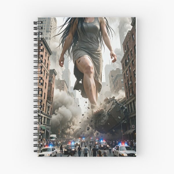 Item preview, Chaos and destruction in the metropolis caused by the titanic giantess designed and sold by VoidVeilStudio.