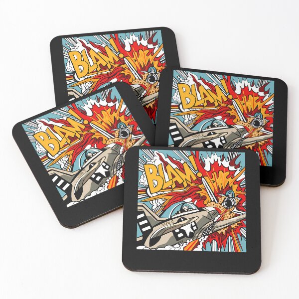 Item preview, Action Comic Book Dogfight Explosion designed and sold by BareNature.