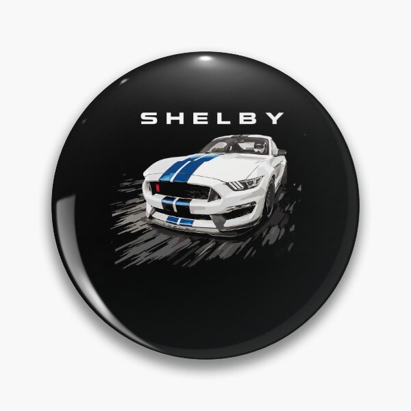 Item preview, White American Muscle Car With Blue Racing Stripes designed and sold by ToonFusionS.