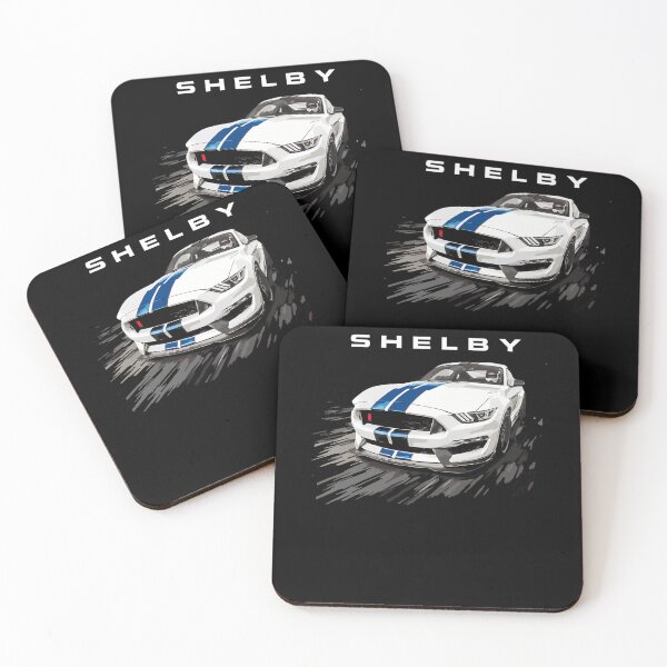 Item preview, White American Muscle Car With Blue Racing Stripes designed and sold by ToonFusionS.