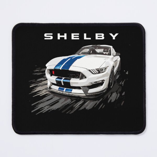 Item preview, White American Muscle Car With Blue Racing Stripes designed and sold by ToonFusionTeeS.