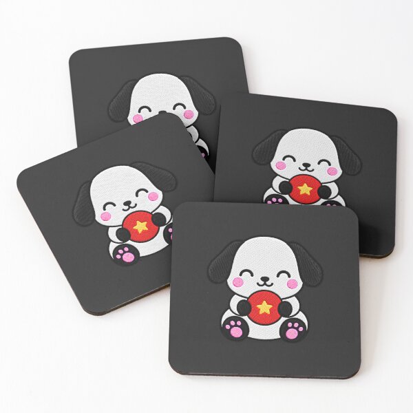 Item preview, Cute Puppy Holding Red Toy Ball Kawaii Embroidery Patch designed and sold by ColorSplash123.
