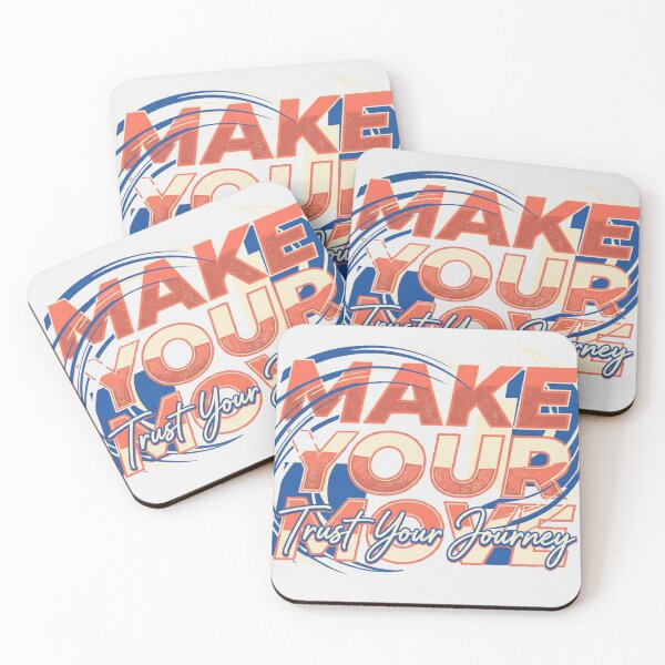 Item preview, Make Your Move Trust Your Journey Retro Bold Typography Design designed and sold by @SHINTOSARTSTORE.