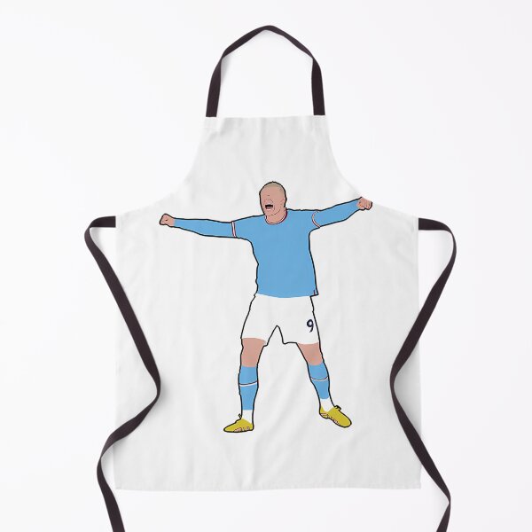 Item preview, Erling Haaland Football Star Blue Jersey Goal Celebration designed and sold by ShanieWinthei.