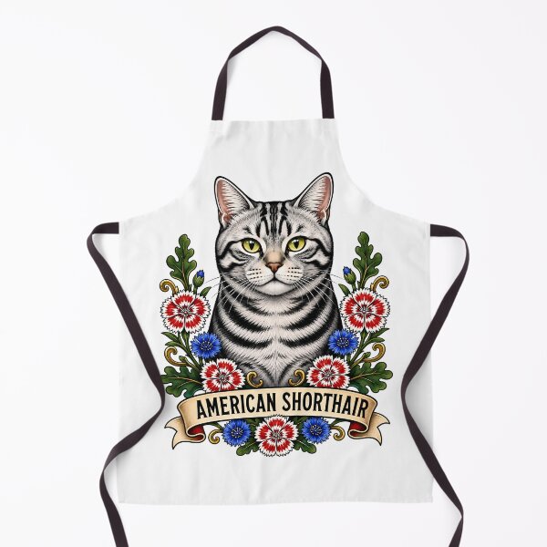 Item preview, American Shorthair Cat Vintage Tattoo Art designed and sold by Old's Cool Cat Studio.