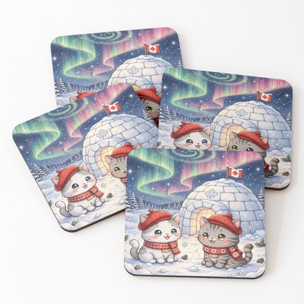 Item preview, Aurora Borealis Igloo - Freda and Junior Canadian Winter Night designed and sold by MAISON SYLVIE.