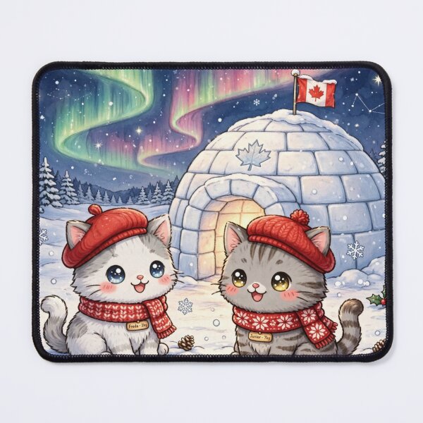 Item preview, Aurora Borealis Igloo - Freda and Junior Canadian Winter Night designed and sold by MAISON SYLVIE.