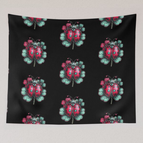 Item preview, Colorful Ladybug on Flower Petals designed and sold by hrendika.