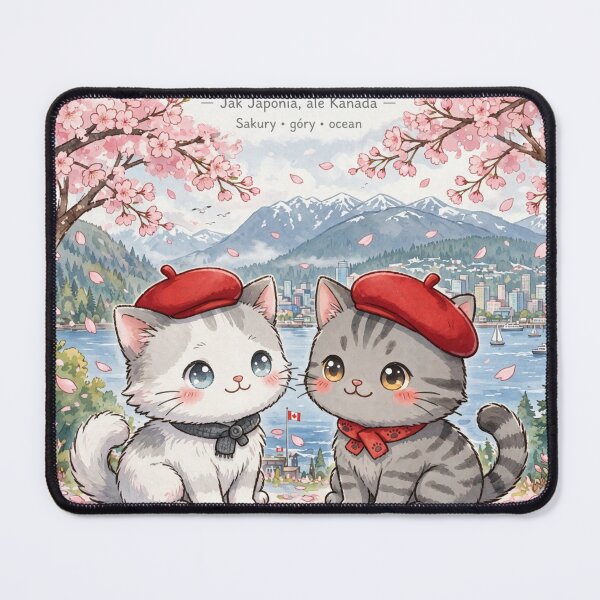 Item preview, Vancouver Cherry Blossoms - Freda and Junior Spring in Canada designed and sold by MAISON SYLVIE.
