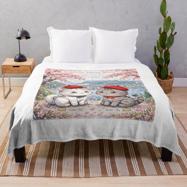 Item preview, Vancouver Cherry Blossoms - Freda and Junior Spring in Canada designed and sold by MAISON SYLVIE.
