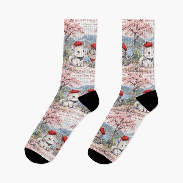 Item preview, Vancouver Cherry Blossoms - Freda and Junior Spring in Canada designed and sold by MAISON SYLVIE.
