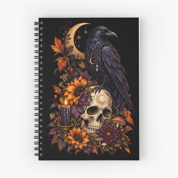 Item preview, Whimsigoth Crow on Skull designed and sold by Giddy Bear Gifts.