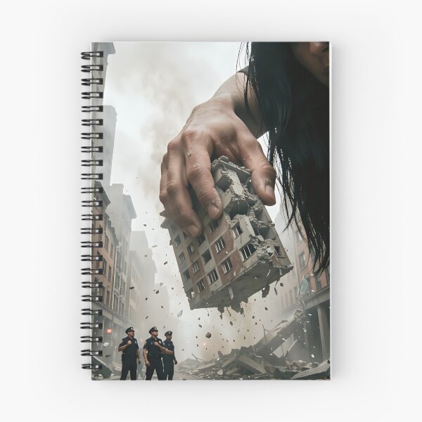 Item preview, Giant hand lifts destroyed building designed and sold by VoidVeilStudio.