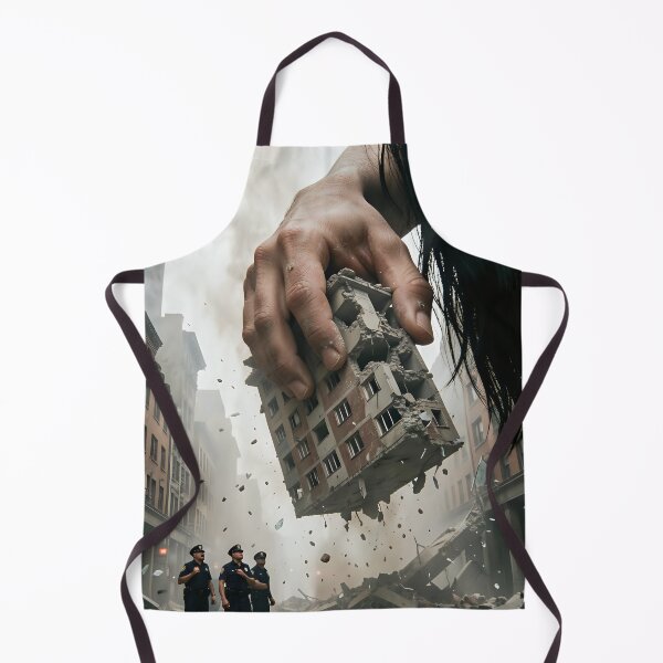 Item preview, Giant hand lifts destroyed building designed and sold by VoidVeilStudio.