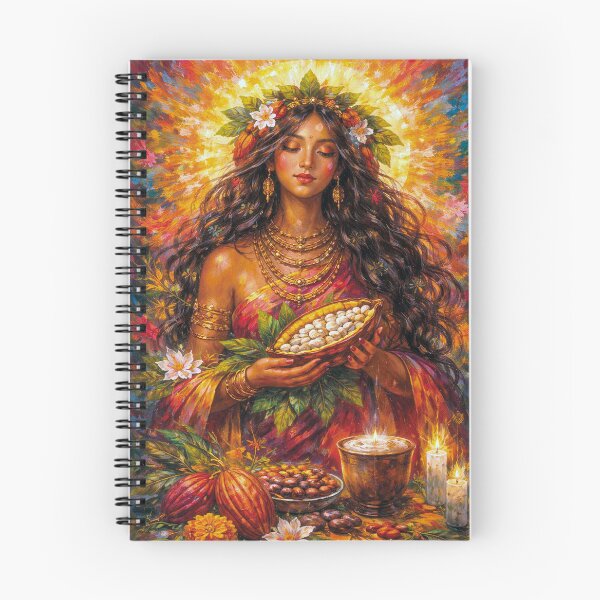 Item preview, Mayan goddess of chocolate - Ix Cacao painting. designed and sold by GalleryKauffeld.