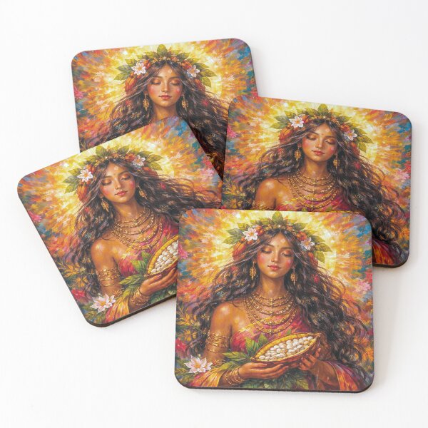 Item preview, Diosa maya del chocolate - Pintura de Ix Cacao. designed and sold by GalleryKauffeld.