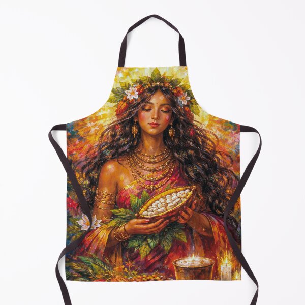 Item preview, Mayan goddess of chocolate - Ix Cacao painting. designed and sold by GalleryKauffeld.