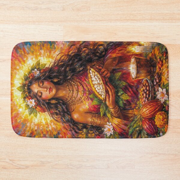 Item preview, Mayan goddess of chocolate - Ix Cacao painting. designed and sold by GalleryKauffeld.