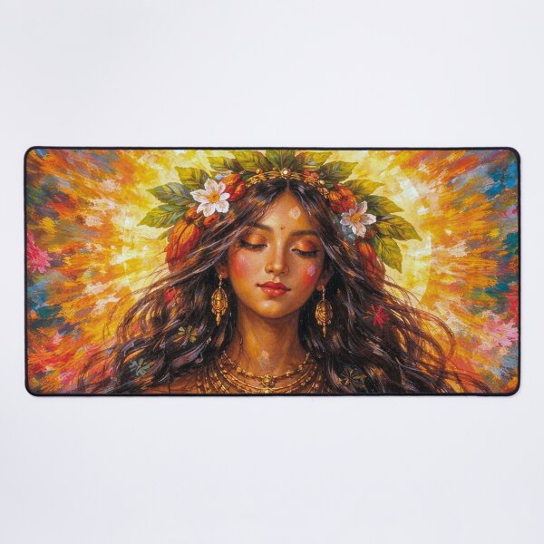 Item preview, Mayan goddess of chocolate - Ix Cacao painting. designed and sold by GalleryKauffeld.