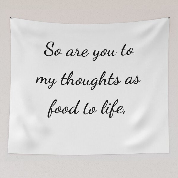Item preview, “So are you to my thoughts as food to life,” - handwriting black designed and sold by ariksworld.