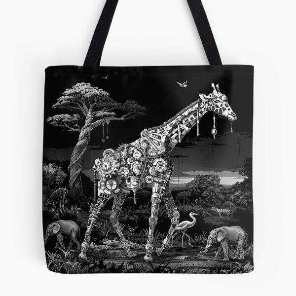 Item preview, Steampunk Giraffe in African Safari Mechanical Wildlife Art designed and sold by inkoutninja.