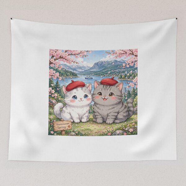 Item preview, Vancouver Spring - Freda and Junior Cherry Blossom View designed and sold by MAISON SYLVIE.