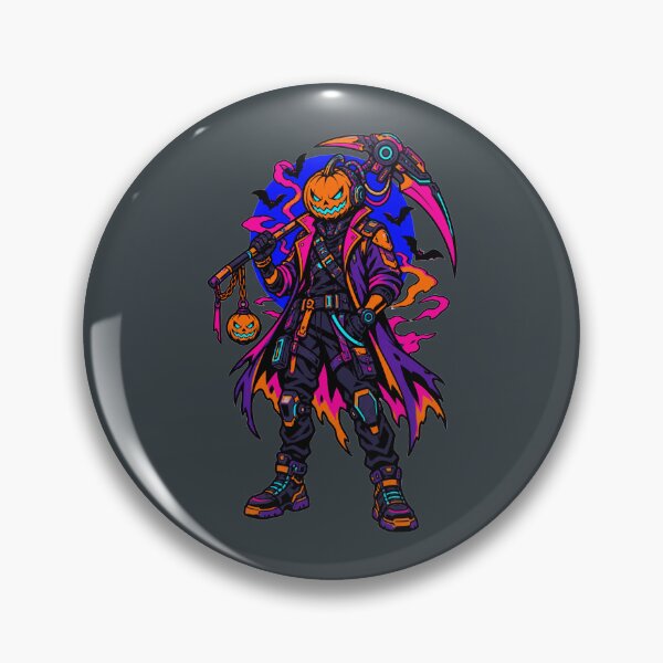 Item preview, Neon Cyberpunk Jack O'Lantern Enforcer designed and sold by KungPowUnicorn.